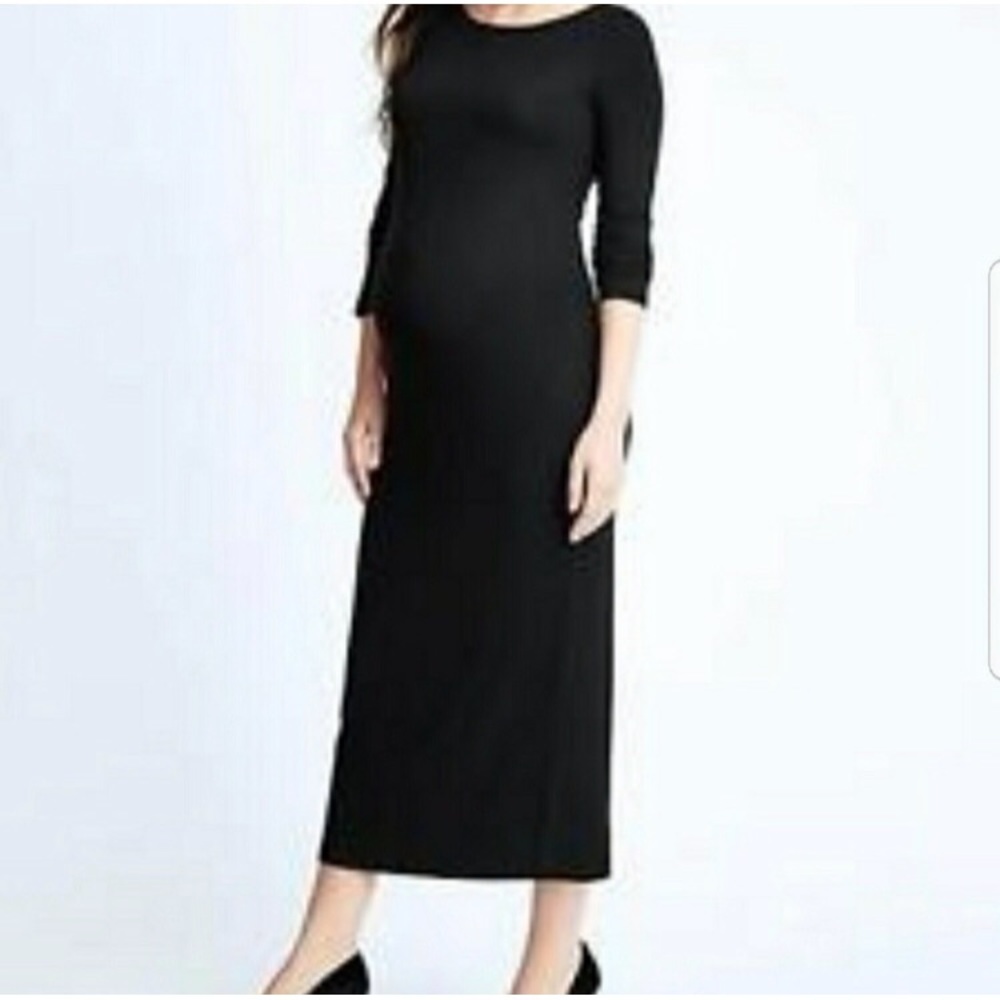 GAPMaternity-Black sheath maxi dress